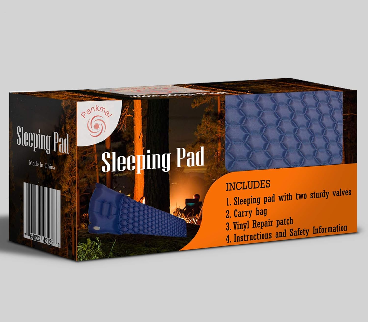 Ultra Light Sleeping Pad, Mat with Pillow for Travel- Waterproof, Compact, Inflatable for Comfortable Camping, Backpacking, Scouts & Hiking Gear for use with Cars, hammocks, Tent & Bag