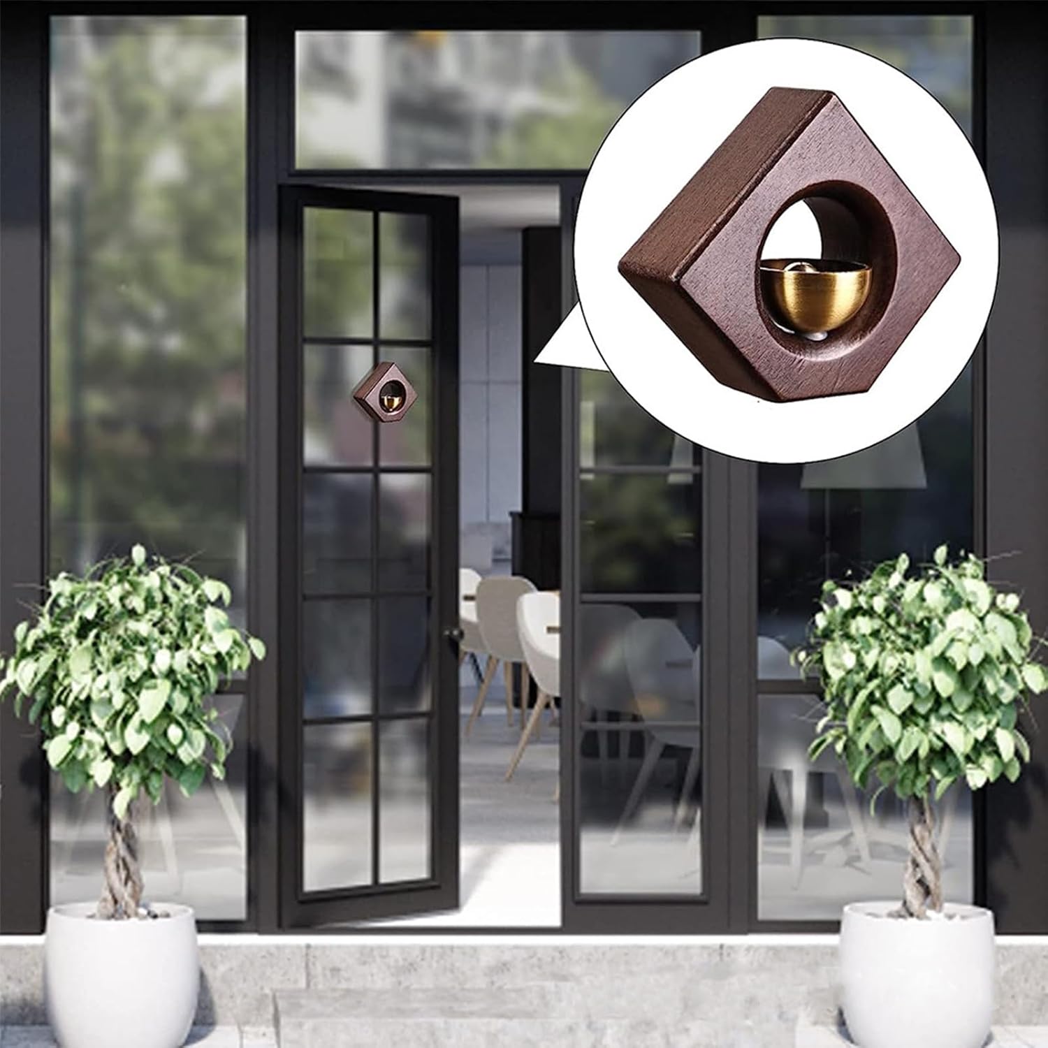 Shopkeepers Bell for Door Opening, Magnetic Attached Door Chime for Business, Hanging Bells Decoration for Entrance Fridge Sticker and Barn Door Creative Gift