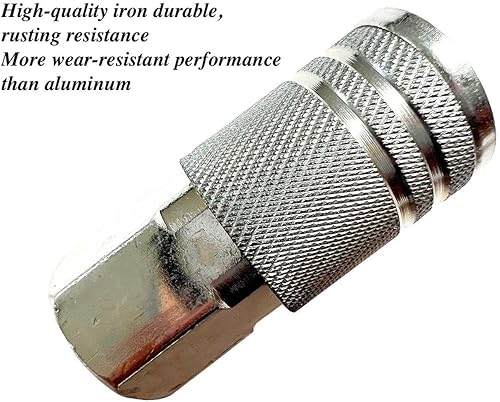 Miniatura 9 de Acoplador industrial hembra de latón de 14 pulgadas, accesorios de manguera de aire, roscas hembra de 14 pulgadas, acoplador de aire de conector