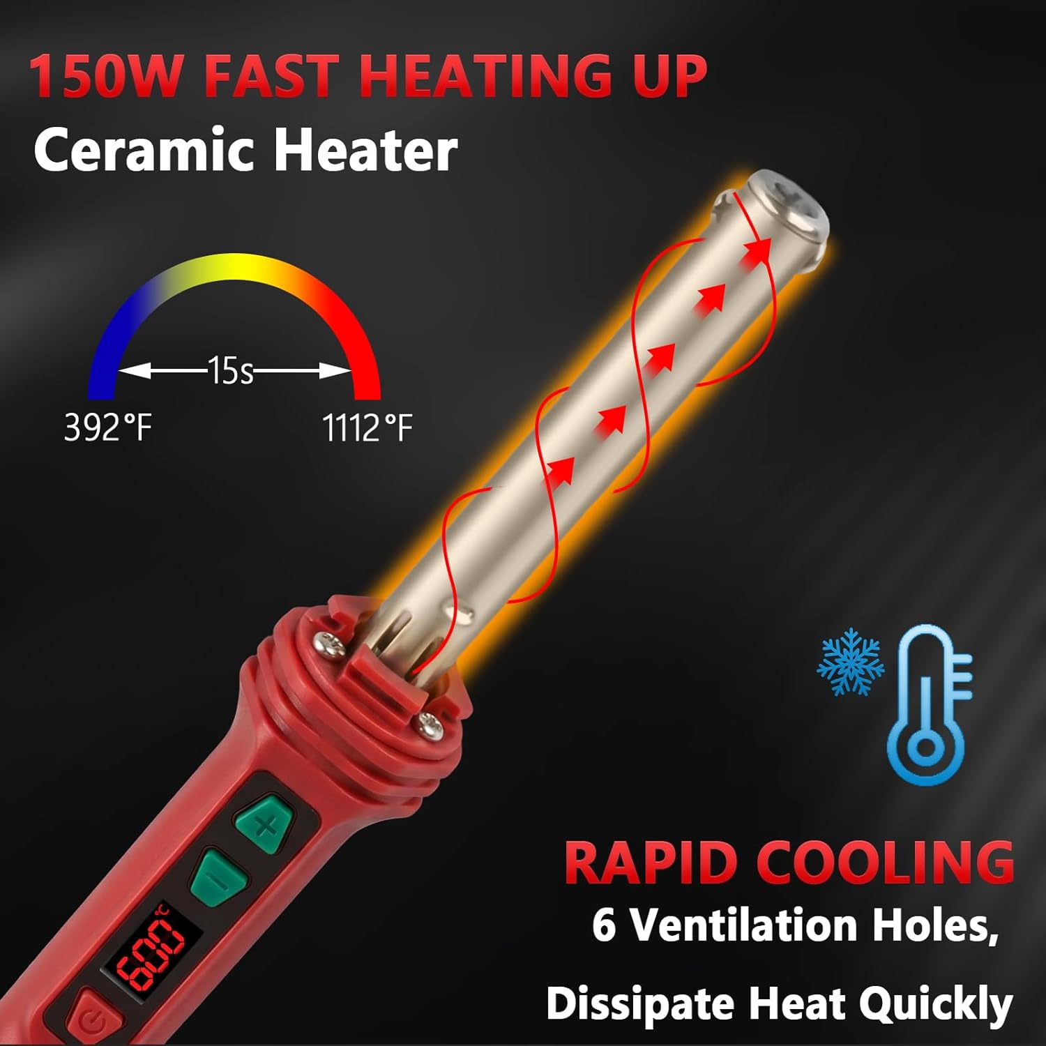 GNI Upgraded 150W LED Digital Adjustable Temperature Plastic Welder 110V, 106PCS Welding Rods Repair Kit, 4 Tips 3 IN 1 Soldering Iron Kit, Plastic Welding Kit for DIY Bumper Kayaks