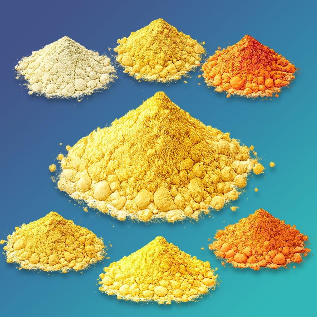 Set of YELLOW & ORANGE shade pigments - for Ceramics, Pottery, Porcelain - A Bargain Collection (3.5 oz)