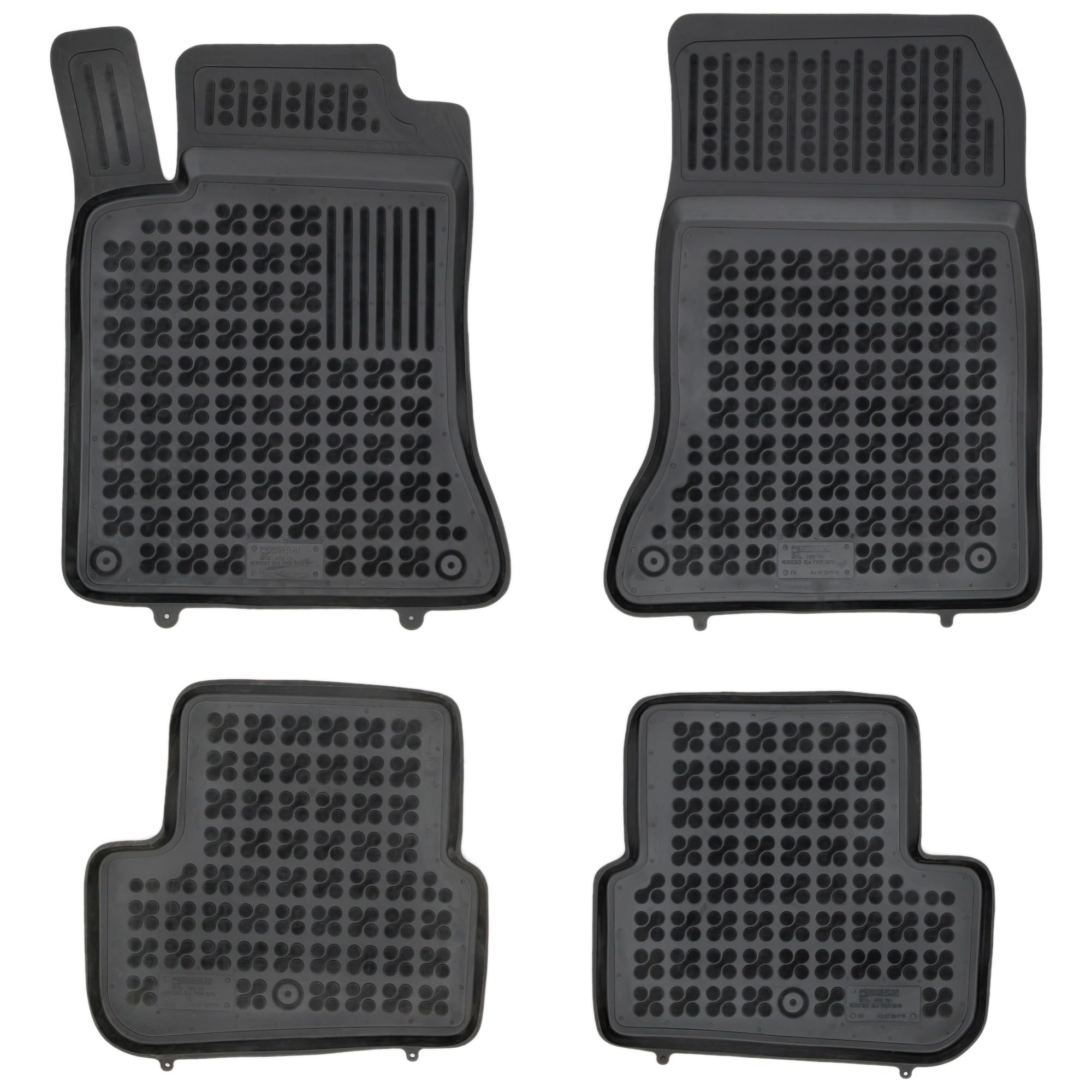M MOTOS Set Tappetini In Gomma Per Mercedes CLA I C117 (2013-2019) – Antiscivolo, Resistenti E Riciclabili - 3