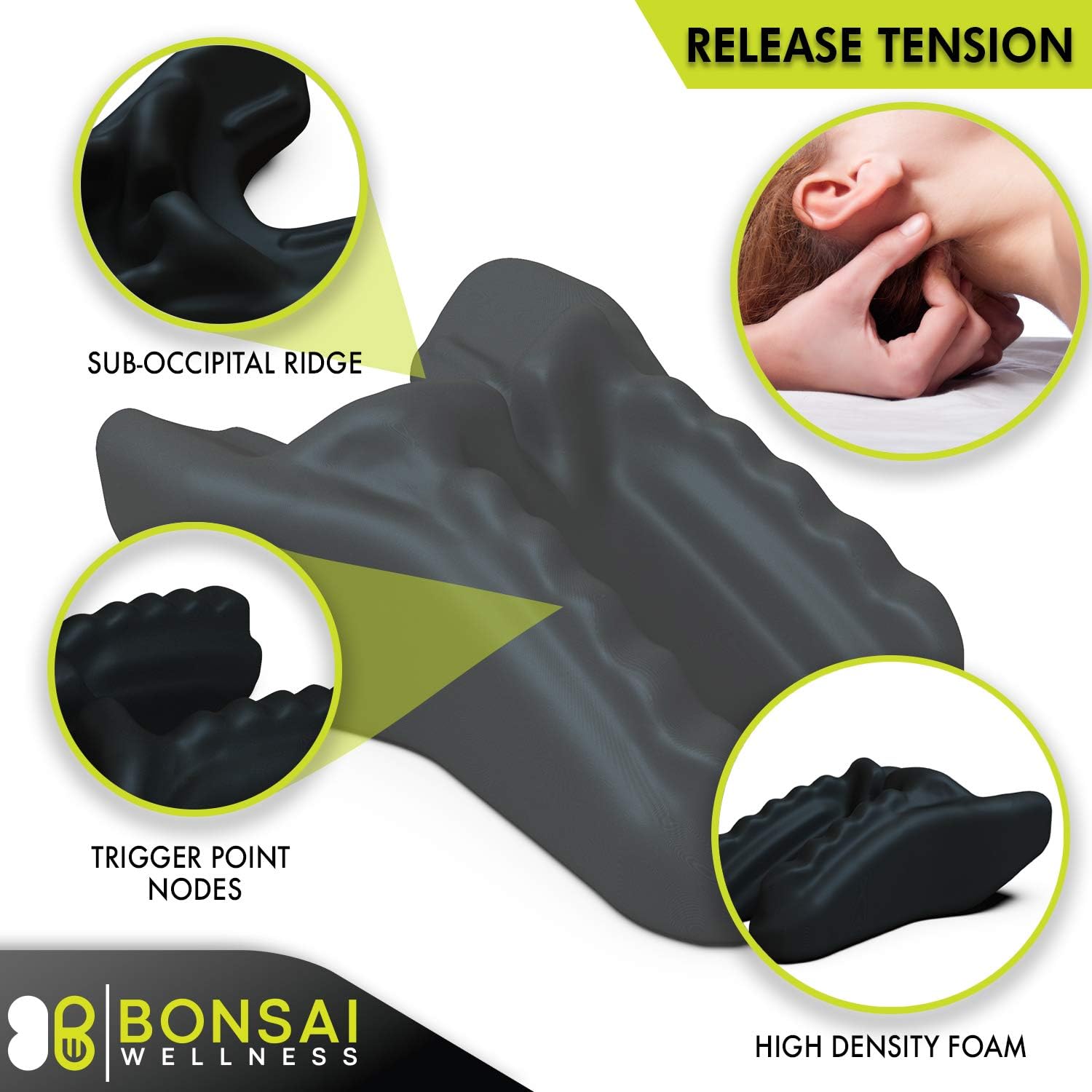 Cervical Traction Occipital Release Tool - Chiropractic Orthotic Device for Neck and Shoulder Pain Myofascial Thoracic Deep Tissue Trigger Point Therapy Massager and Posture Corrector with Acupressure