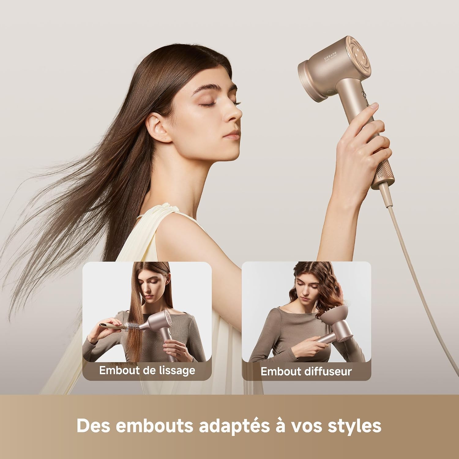Hair Glory Mix – embouts magnétiques pour lisser, boucler et parfumer
