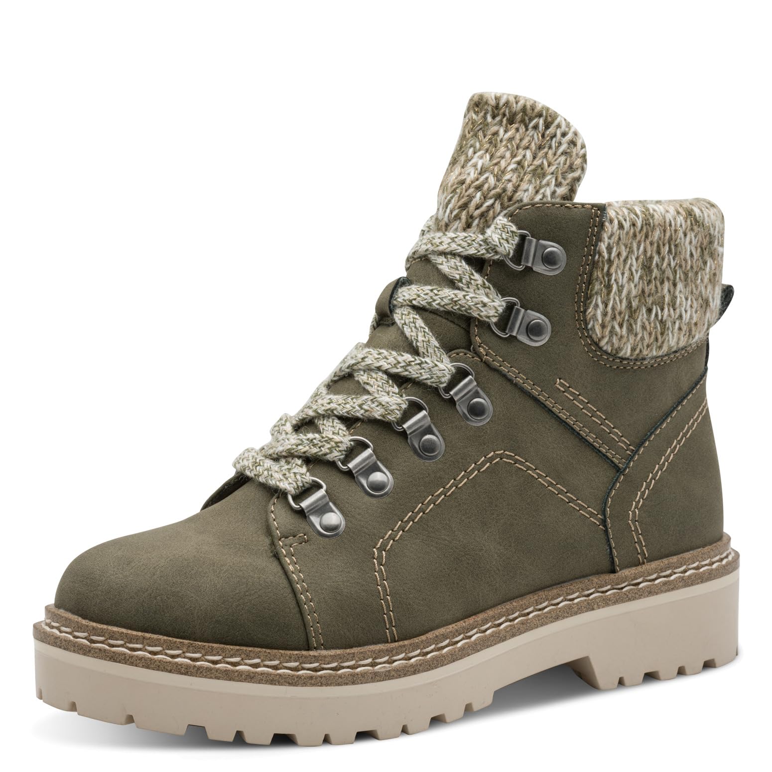 Tamaris Women's Flat Boots, olive, 6.5 UK