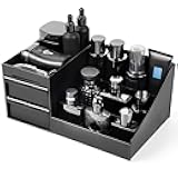 EXIN DECHEN Countertop Cologne Stand Shelves, Organizador de Perfumes, Estante para Perfumes, Dresser Organizer, Bedroom Essentials, Gifts for Men, Black