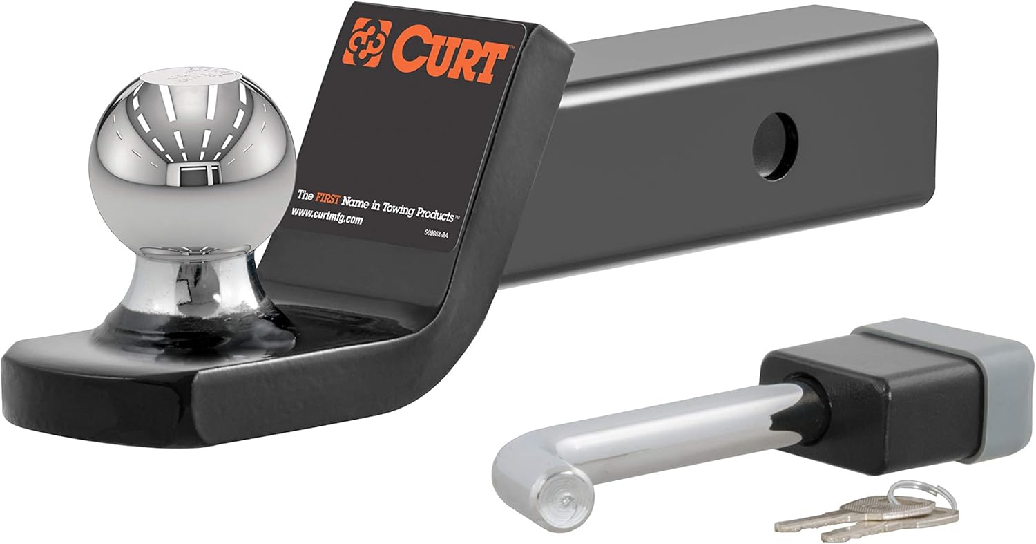 CURT 45141 Fusion Ball Mount with Hitch Lock 2" Receiver 7500 lb