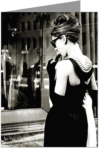 Miniatura 3 de 12-Audrey Hepburn fotos surtidas de sus películas, es decir, sabrina, desayuno en Tiffany's, vacaciones romanas, cara divertida, tarjetas de notas