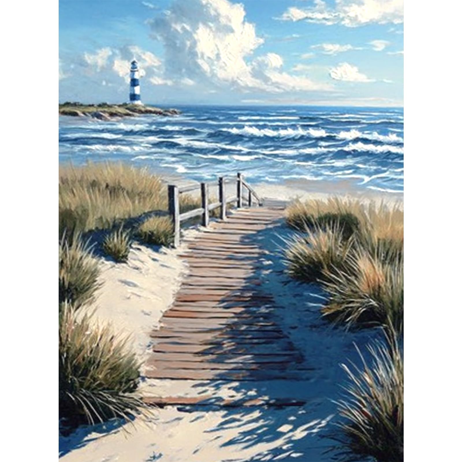 RICUVED 5D Diamond Painting Landschaft – DIY-Set Mit Voller Quadratischer Abdeckung, Leinwand 30x40 Cm – Inkl. Extra Diamanten