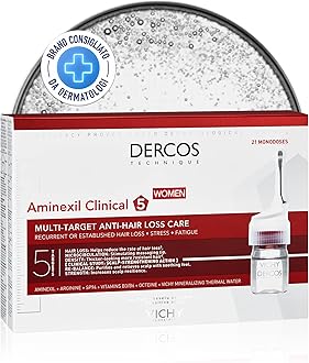 VICHY Dercos Technique Anti Hair Loss Care for Women, 21 Ampoules, 0.3 ml