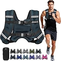 Vista 16 de BAGAIL Chaleco con peso de 5, 8, 10, 12, 15, 20, 25, 30 lbs, para caminar y perder peso, reflectante, con bolsa para teléfono, para mujeres
