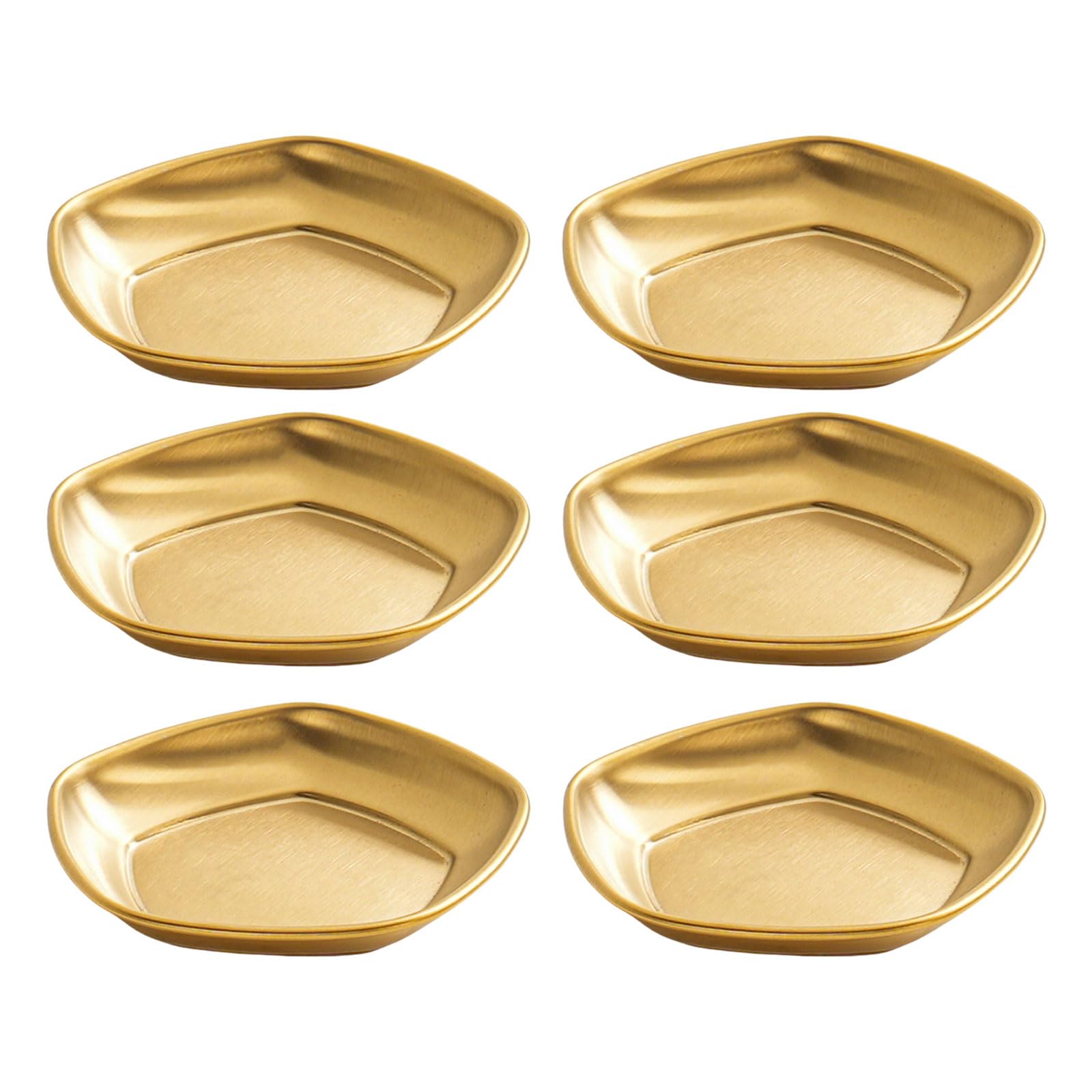 Elnwnnkc 6pcs Sturdy Stainless Steel Small Bowls Dipping Tray Functional Ingredient Bowls for Efficient Meal Preps and Serving Home Cooking Accessories