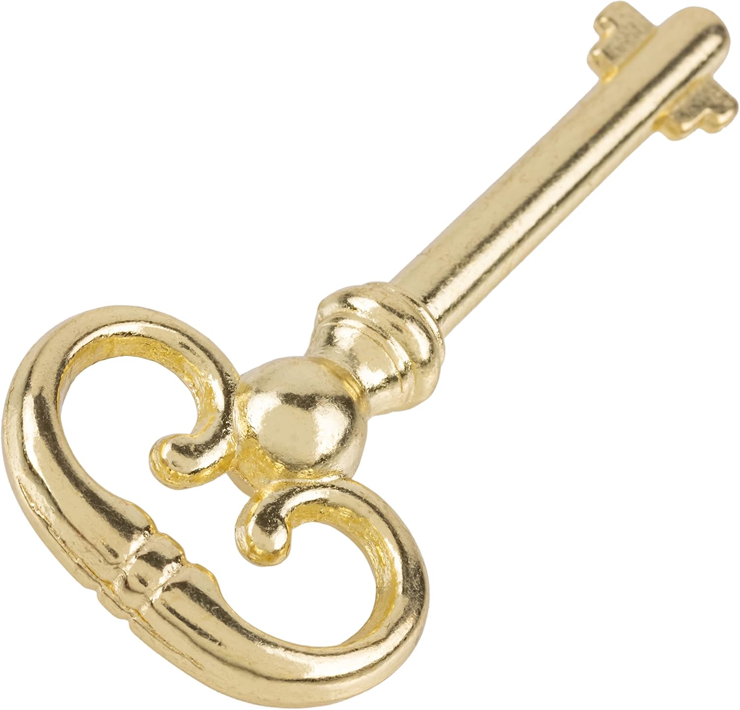 Brass Plated Roll Top Desk Replacement Skeleton Key Antique Cabinet Vintage Old Furniture Hardware | SK10-DB