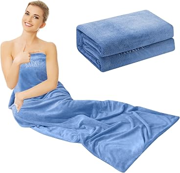 Infrared Sauna Blanket Towel Inserted 30" x 70" Reusable Machine Washable Insert Towel Easy Detoxification Simplifies Clean-Up Super Absorbent Perfect Companion for Infrared Sauna Blanket Blue