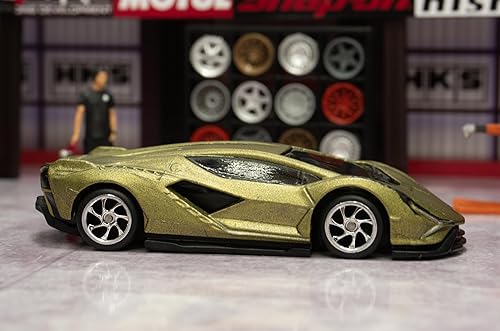 Miniatura 5 de Ruedas de coche de aleación fundida a presión 164 Eje de tamaños mixtos0.866 in0.984 in1.102 in eje hueco con pasador de clavo para coche modelo