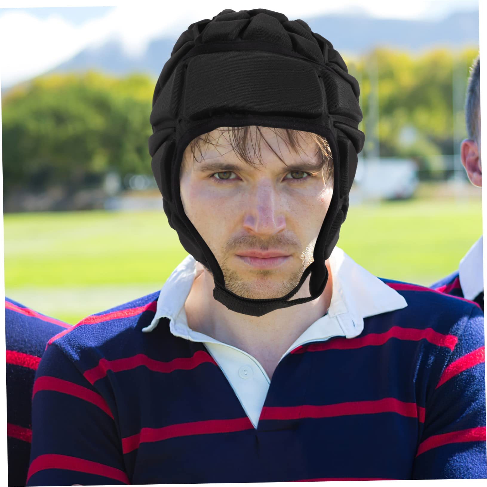 INOOMP 3pezzi Casco Protettivo Imbottito Per Rugby Leggero Per Sport All Aperto Con Visibilità Periferica e Sicurezza Ottimalper Adulti e Competizioni Atletiche