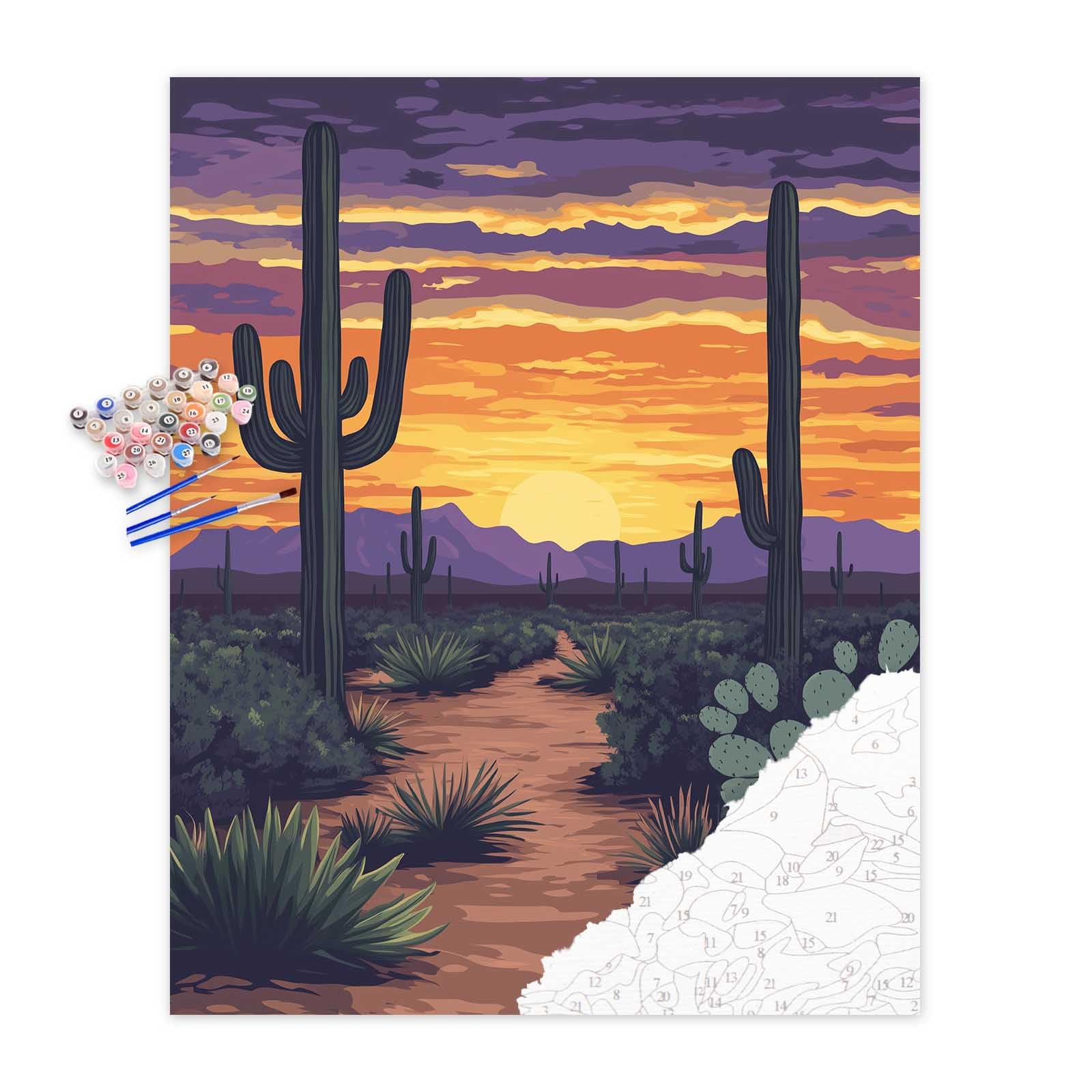 Amazon.com: Artbrush Tower Arizona Paint by Number, Desert Paint