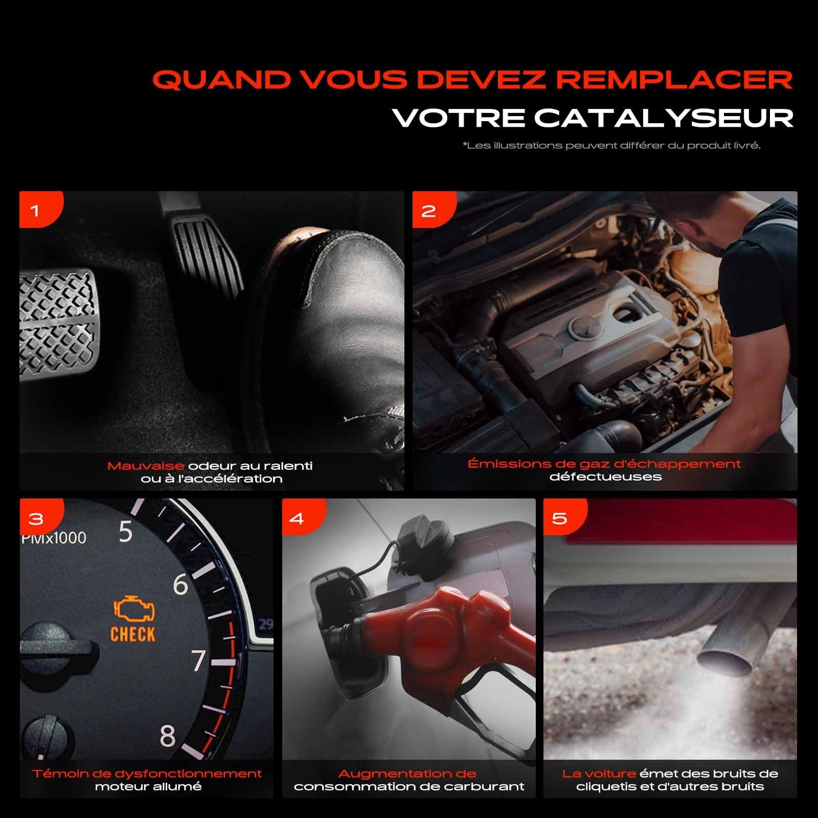 Frankberg Convertisseur catalytique essence | Compatible avec: C1 PM PN, Aygo B1