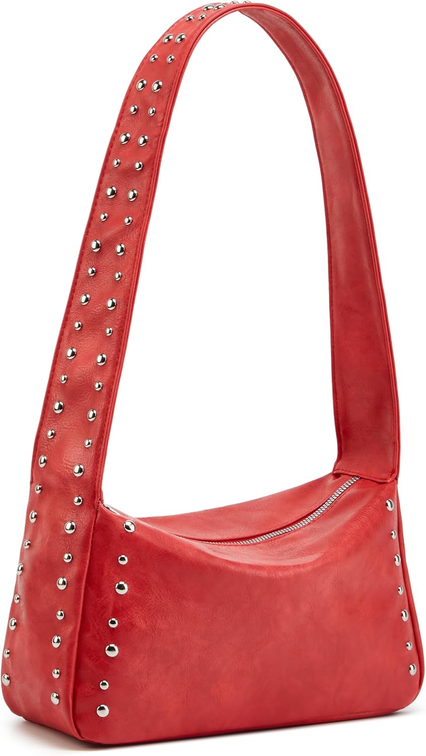 Studded Handbag for Women - Extended Shoulder Strap Design Y2k Shoulder Bag 90s 2000s Vegan Small Vegan Trendy Purse
