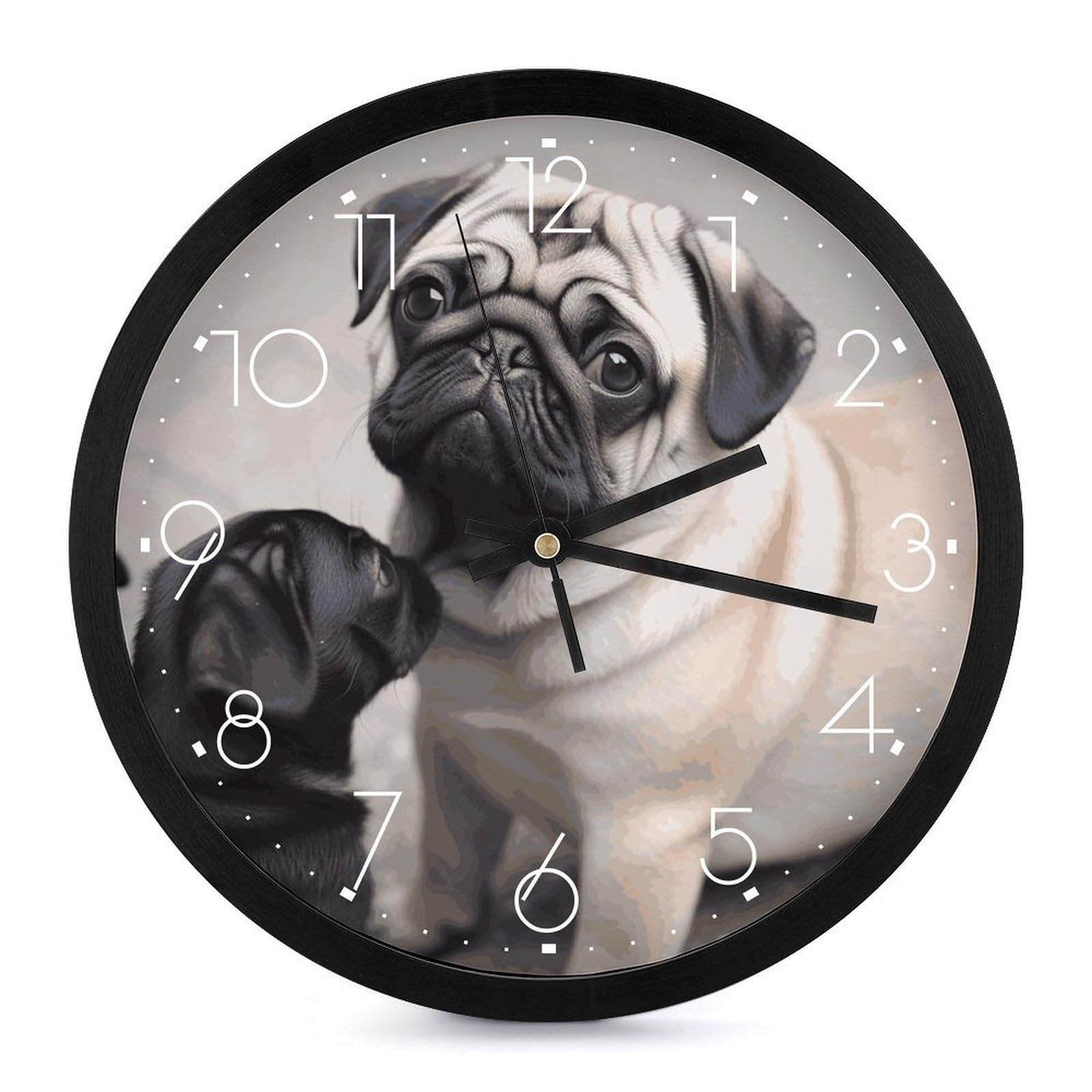 Horloge murale numérique carlin de 25,4 cm à piles pour salon
