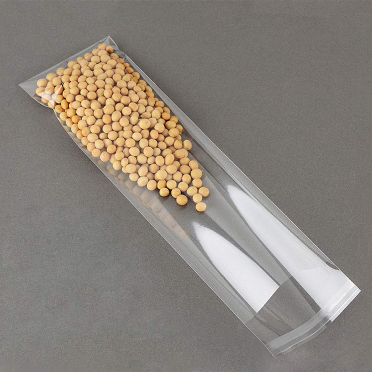 VOSAREA 200pcs Clear Cello Bags Long Plastic Bags Self Sealing Gift Wrap Cellophane Bag for Bakery Cookies Candle Christmas Halloween Party - Image 3