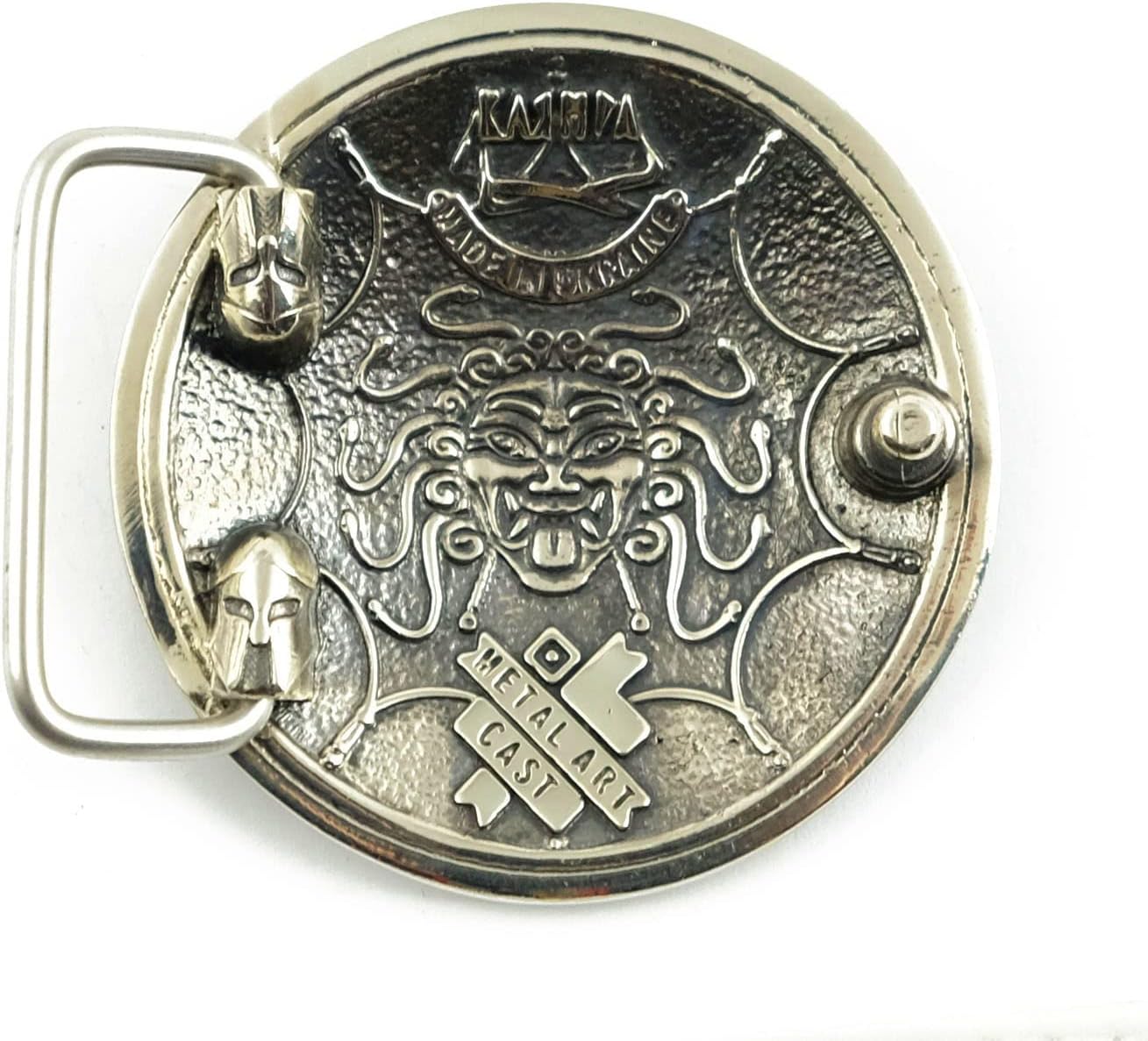 Solid german silver belt buckle Spartan Shield, Ancient military Greece warrior infantry solid belt buckle, Aspis Hoplon Weapon shield