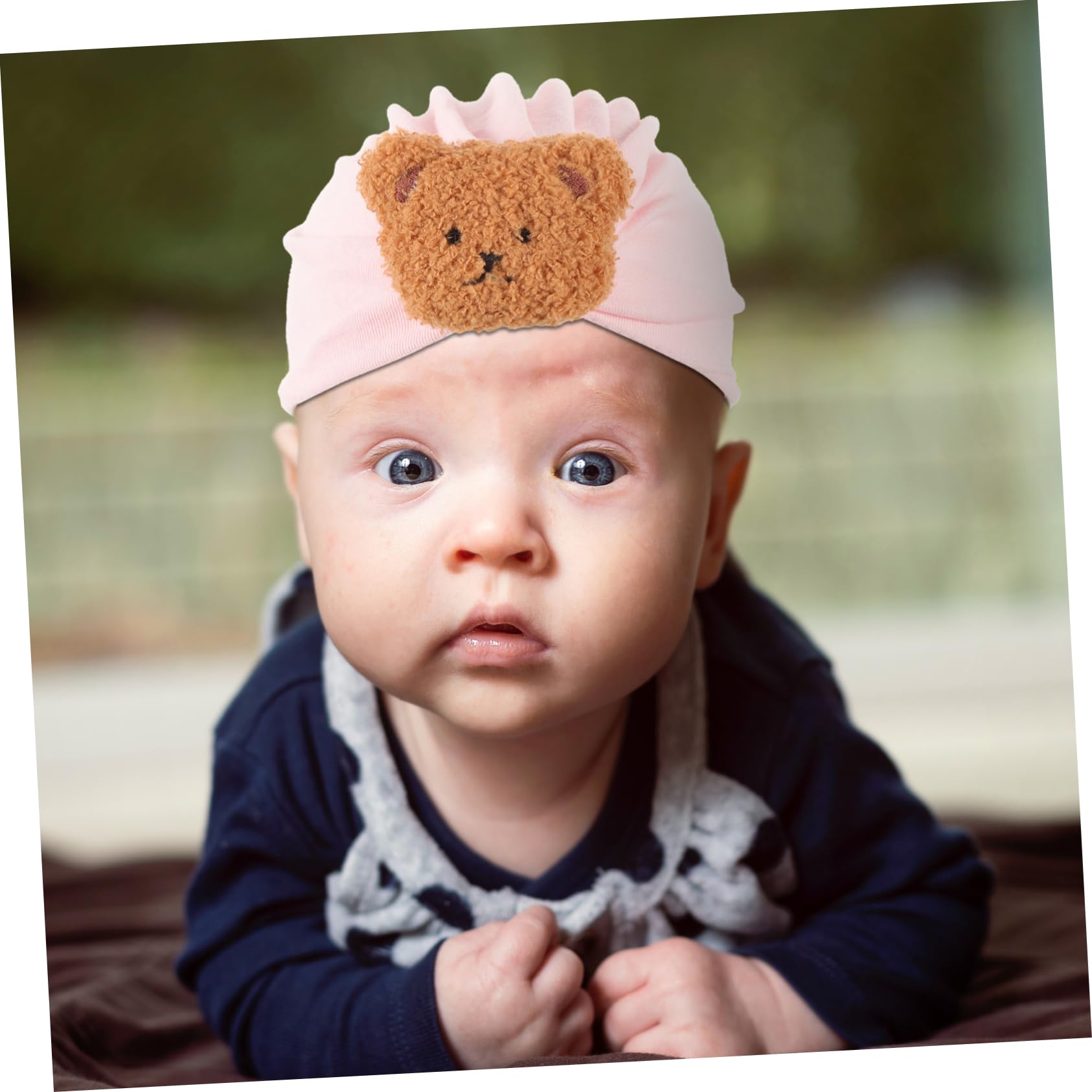 SOIMISS y otoño Gorro de bebé de Estilo Coreano Oso Lindo Gorro de Jersey versátil y Gorro fetal de Llena de algodón para bebé (Rosa Claro) 1 Pieza Gorros