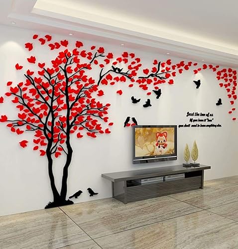 Miniatura 9 de 3D Tree Wall Stickers - DIY Tree and Birds Wall Decals Family Couple Tree Stickers Murals Wall Decor for Living Room Bedroom TV Background Home
