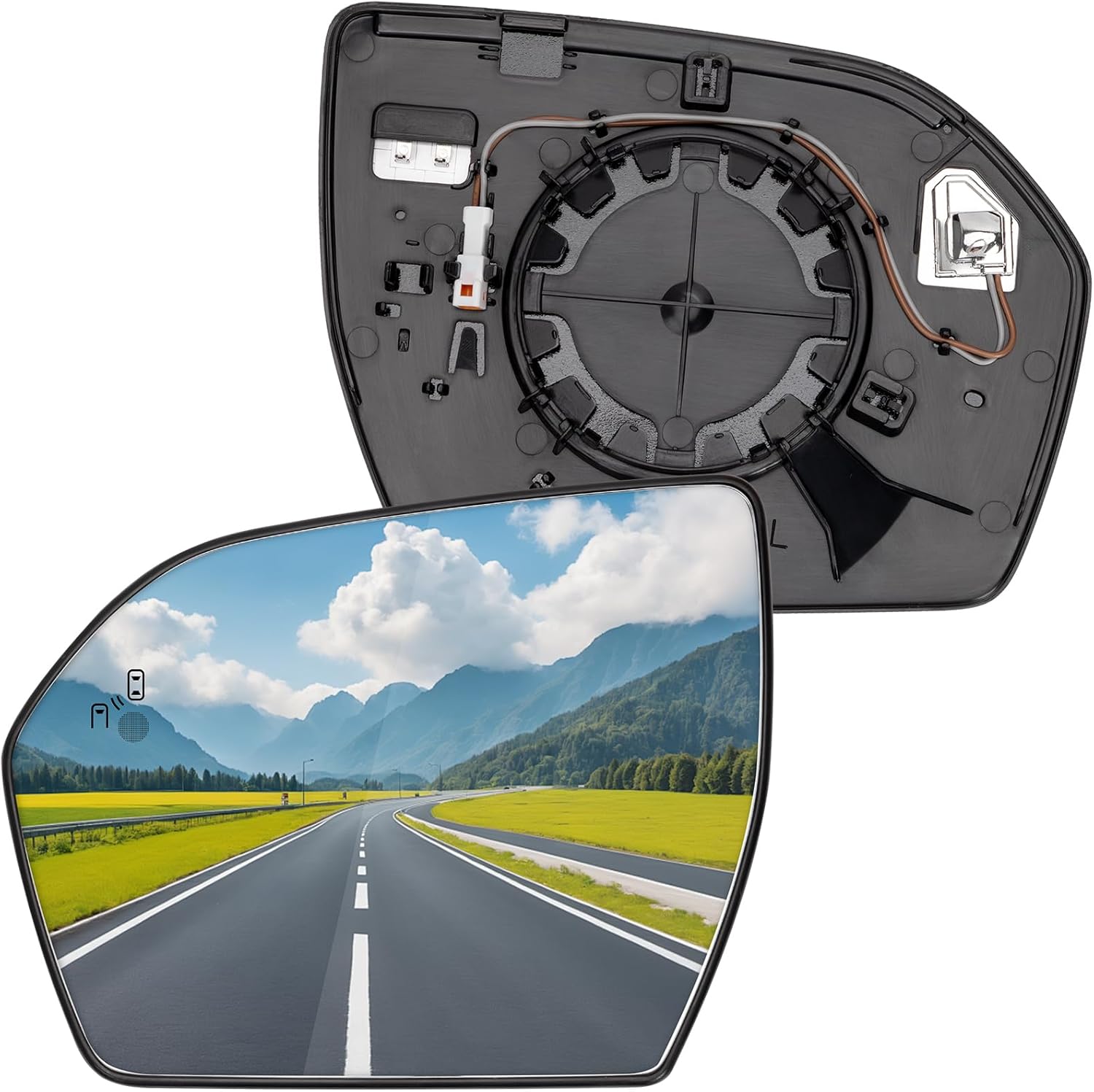 Driver Side Mirror Replacement for Ford Expedition 2018 2019, for Lincoln Navigator 2018 2019 - Left Side Rear View Mirrors Glass with Power Heated & Blind Spot