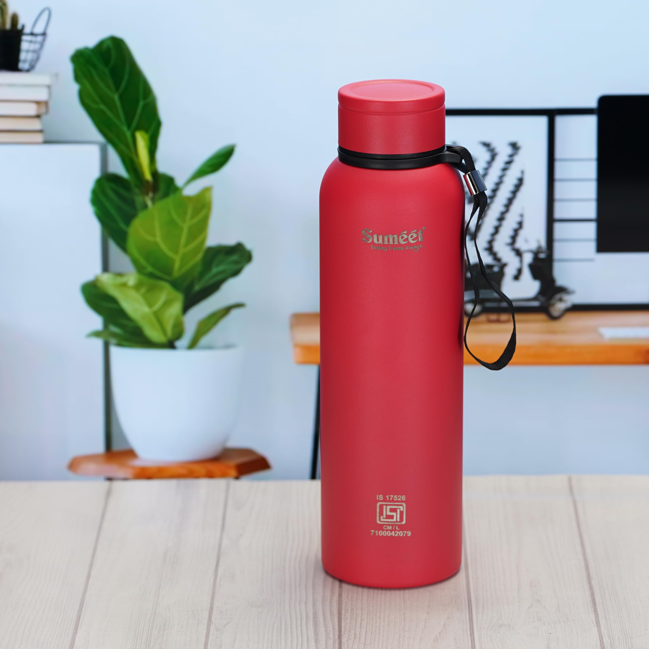 Sumeet Nero 24 Hrs Hot & Cold ISI Certified Stainless Steel Leak Proof Water Bottle for Office/School/College/Gym/Picnic/Home/Trekking -900ml, Pack of 1, Pink (B0D2Y7JQDV) Amazon Price History, Amazon Price Tracker