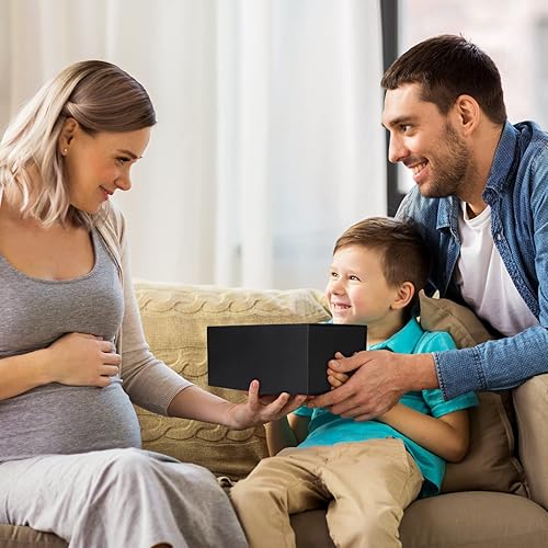 Miniatura 7 de Caja de regalo negra con tapa de cierre magnético de 12 x 6 x 4 pulgadas, caja de regalo para regalos, caja de regalo de dama de honor, caja de