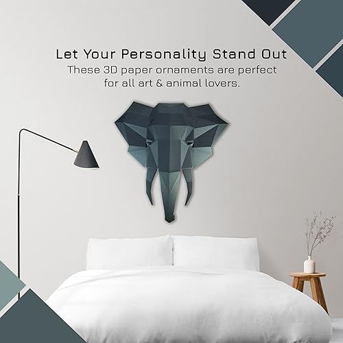 Miniatura 5 de PaperCraft World Kits de bricolaje de rompecabezas 3D para adultos kit de manualidades de animales para decoración de arte abstracto ardilla