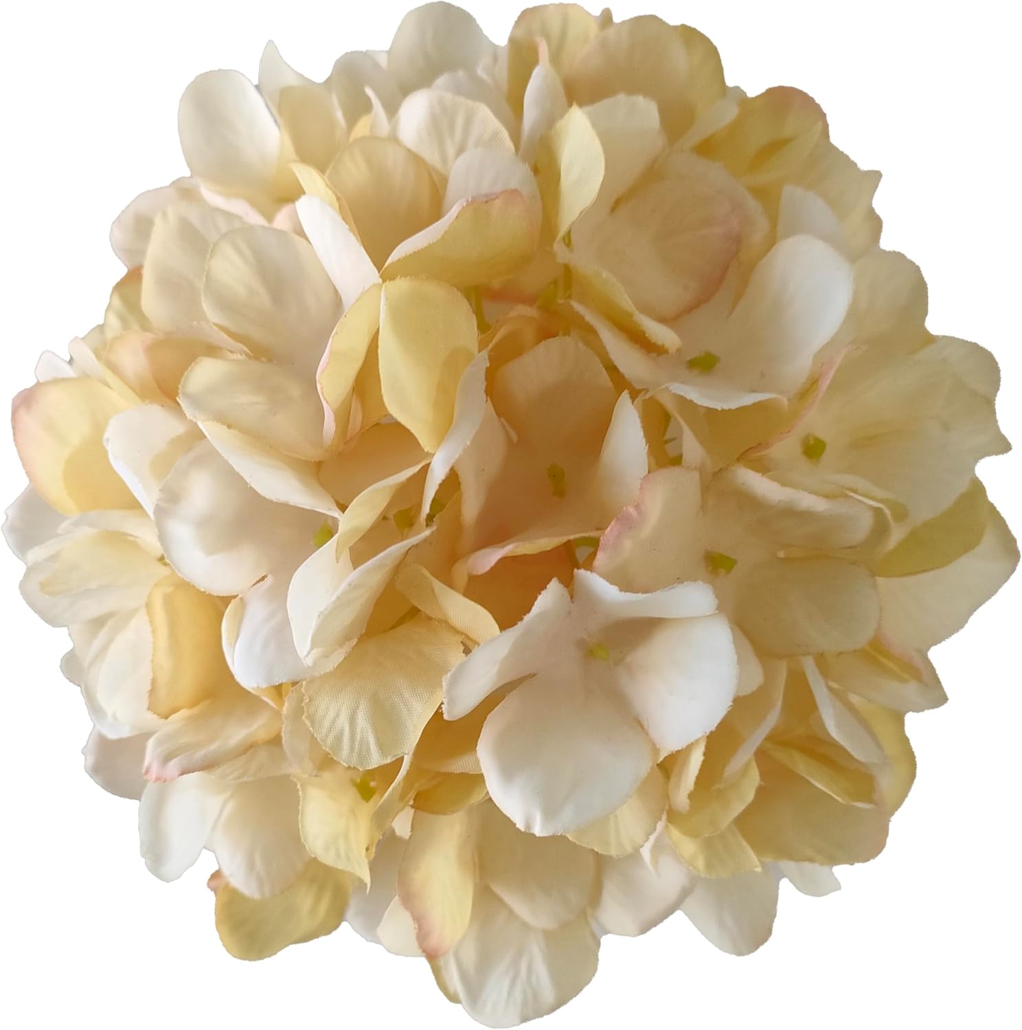 7.1''Champagne Hydrangea Artificial Flowers,10 Pcs Artificial Silk Hydrangea Heads,81 Petals Faux Hydrangea Flowers Heads with Stems for Home Wedding Baby Shower Decor(Champagne) - Image 4