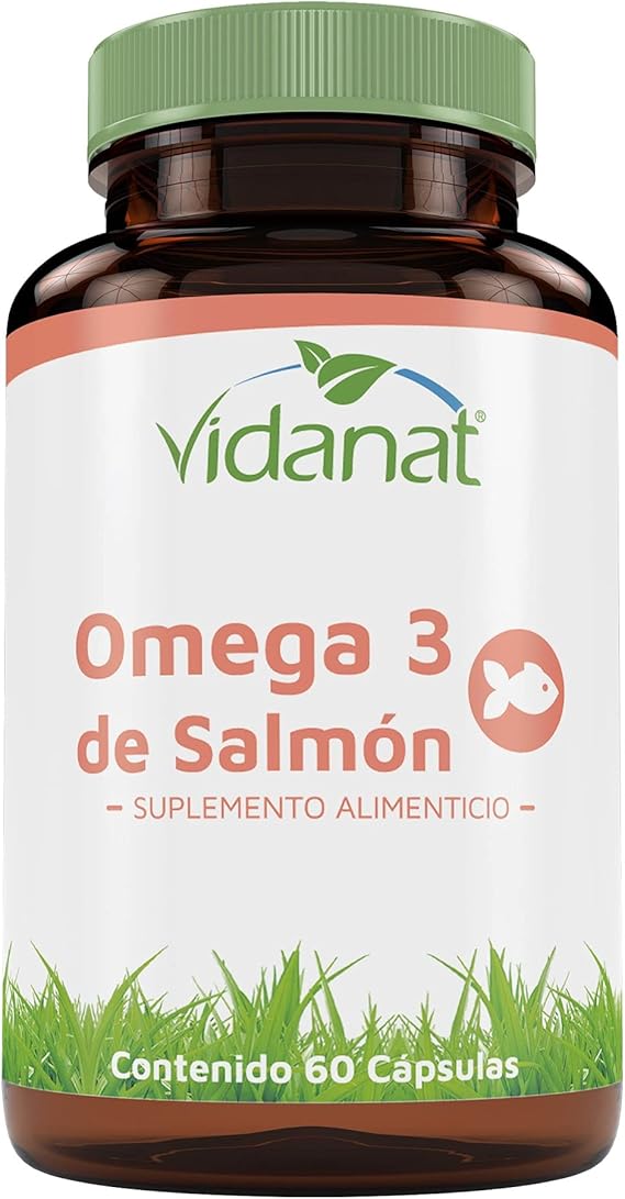Vidanat Omega 3 De Salmón 60 Cápsulas Salud y Cuidado Personal