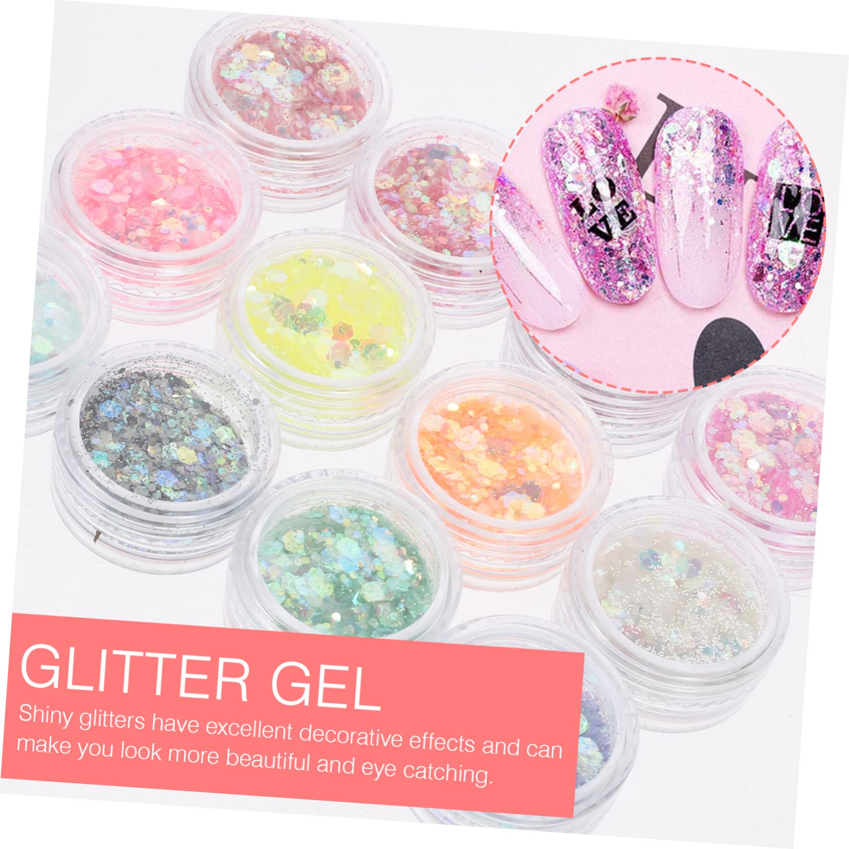 Angoily 4 Set Di Glitter Per Trucco Corpo Viso Unghie Glitter Paillettes Festival Halloween Carnevale Festa Ampi Usi *4