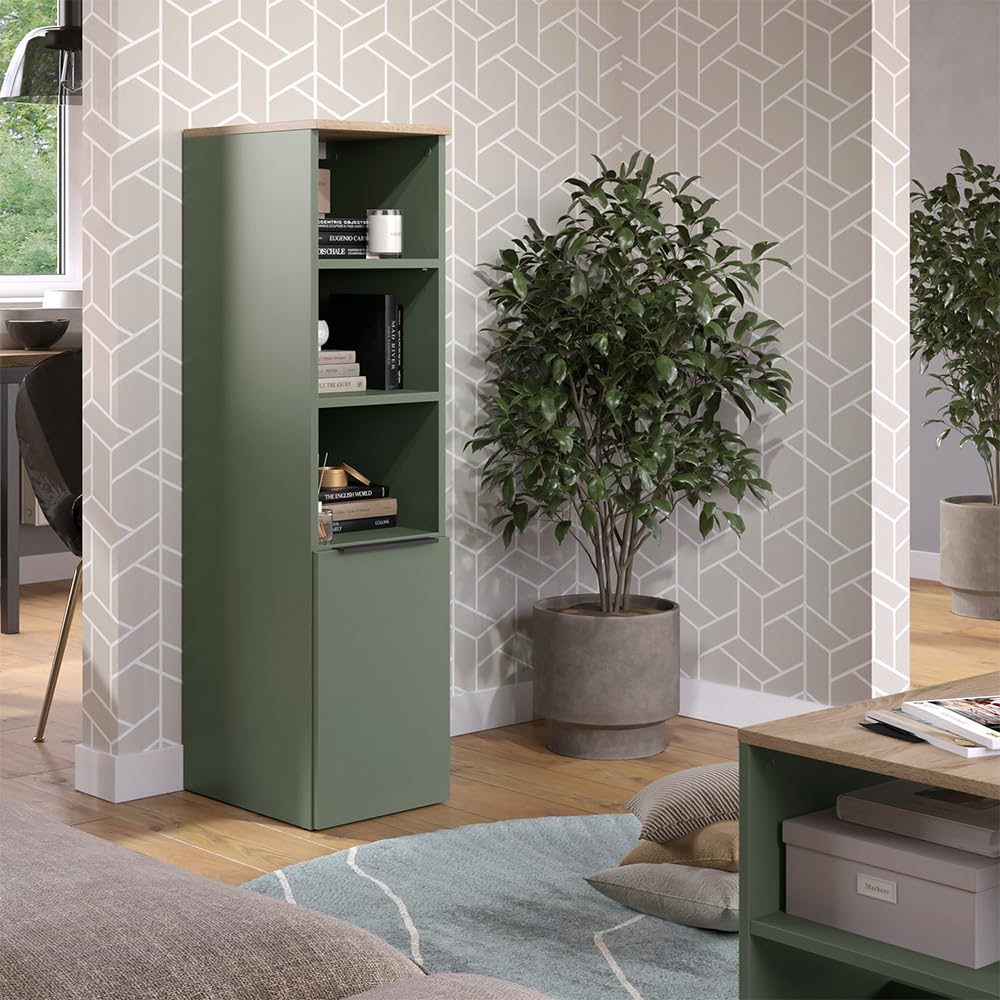 Vicco Universalschrank Wido, Grün, 30.2 x 120 cm mit Einer Tür, geeignet zur Aufbewahrung von Haushaltsutensilien
