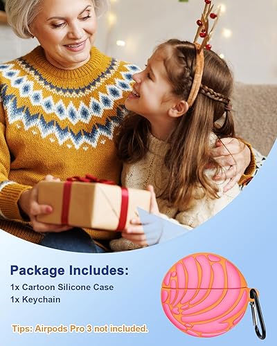 Miniatura 6 de Boaretiu - Funda para AirPods Pro 3, funda de silicona suave 3D con llavero para mujeres, niñas, adolescentes, comida femenina, divertida, única,