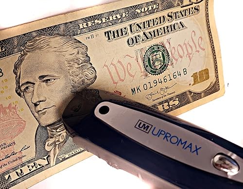 Miniatura 3 de Mini detector de dinero portátil 2 en 1, UV más luz cabeza magnética detector de notas de moneda falsificación wL&Checker Detector magnético