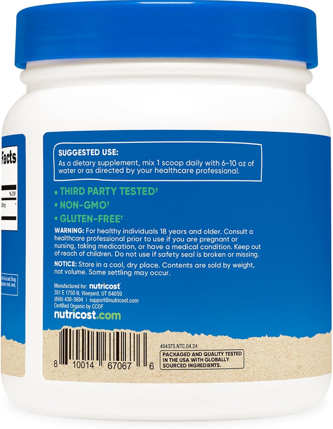 Nutricost Organic Astragalus Root Powder 1LB - Gluten Free, Non-GMO, Vegetarian - Image 4