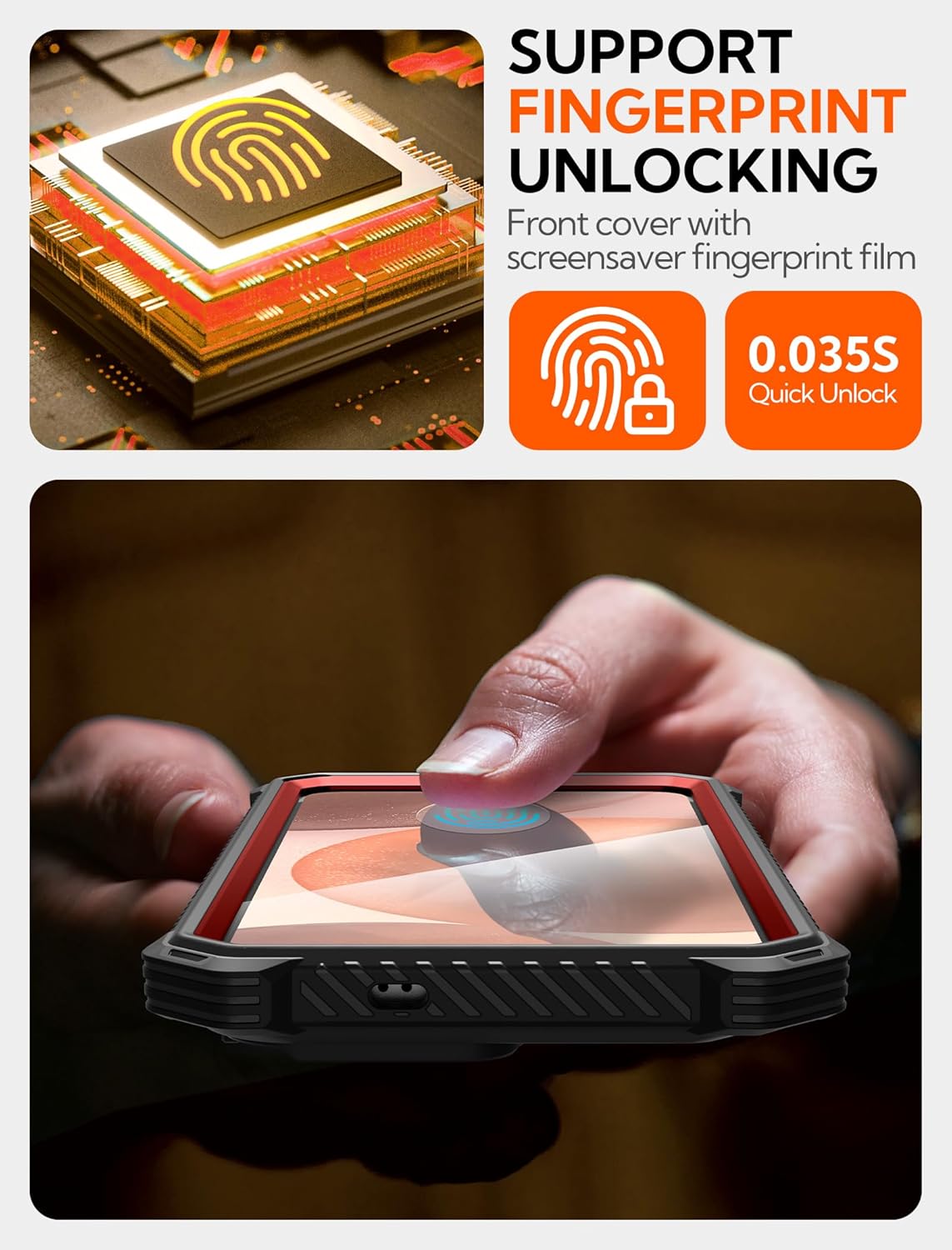 i-Blason for Samsung Galaxy S25 Case with Camera Cover Stand [MagSafe Compatible] [Built-in Screen Protector] Full-Body Military-Grade Protection Rugged Magnetic Phone Case for S25 6.2'', Red - Image 6