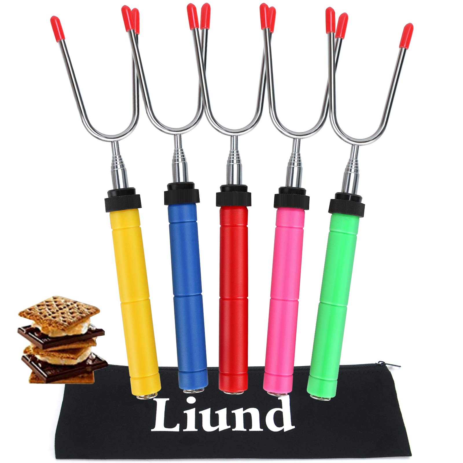 Buy Liund Marshmallow Roasting Sticks, Smores Skewers for fire Pit Set