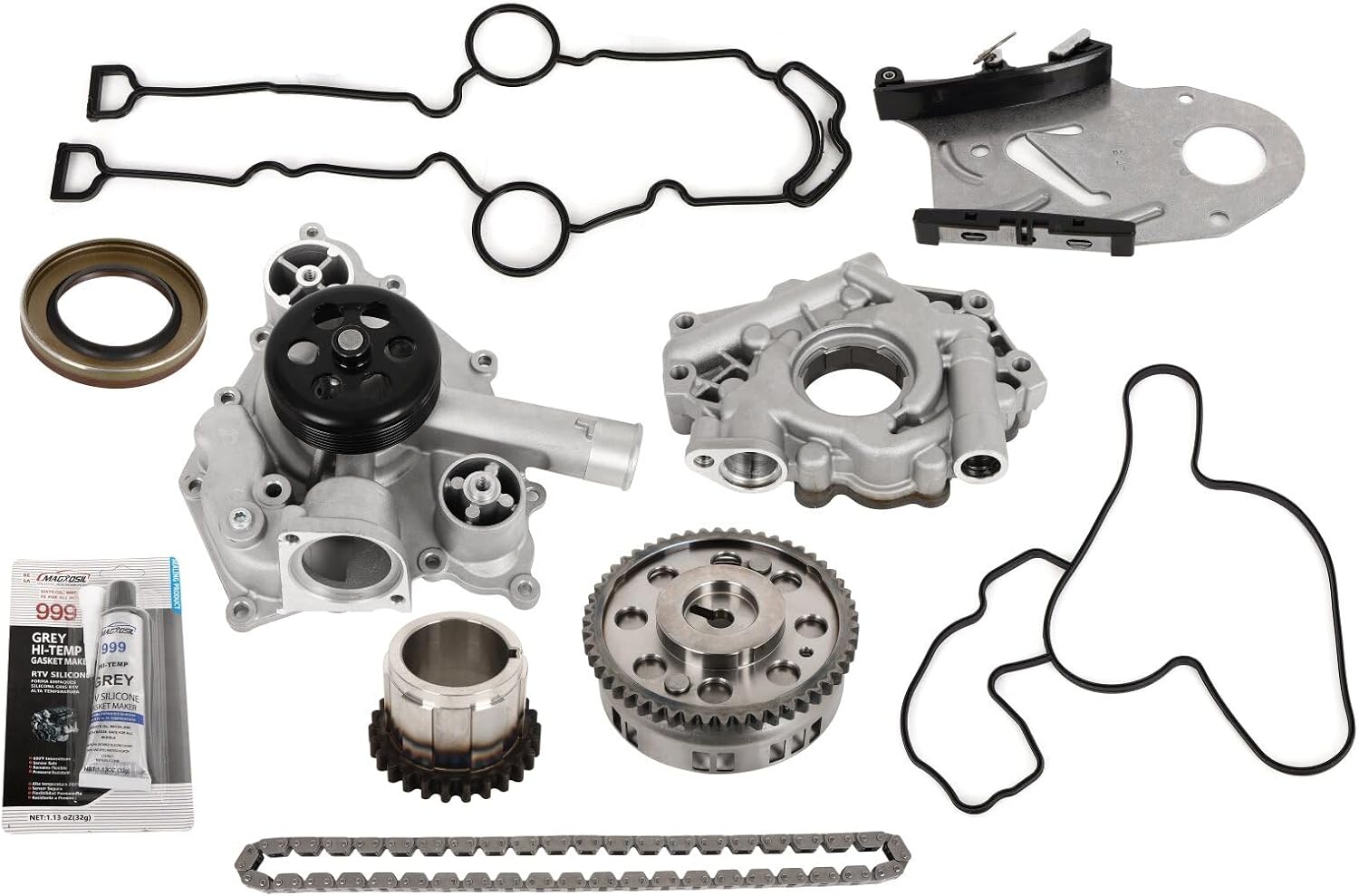Timing Chain Kit Cover Gasket Water Pump O-Pump Fit for Chrysler 300 5.7L,for Dodge Charger 5.7L,for Jeep Commander 5.7L Replace 53021304AE,53021307AA
