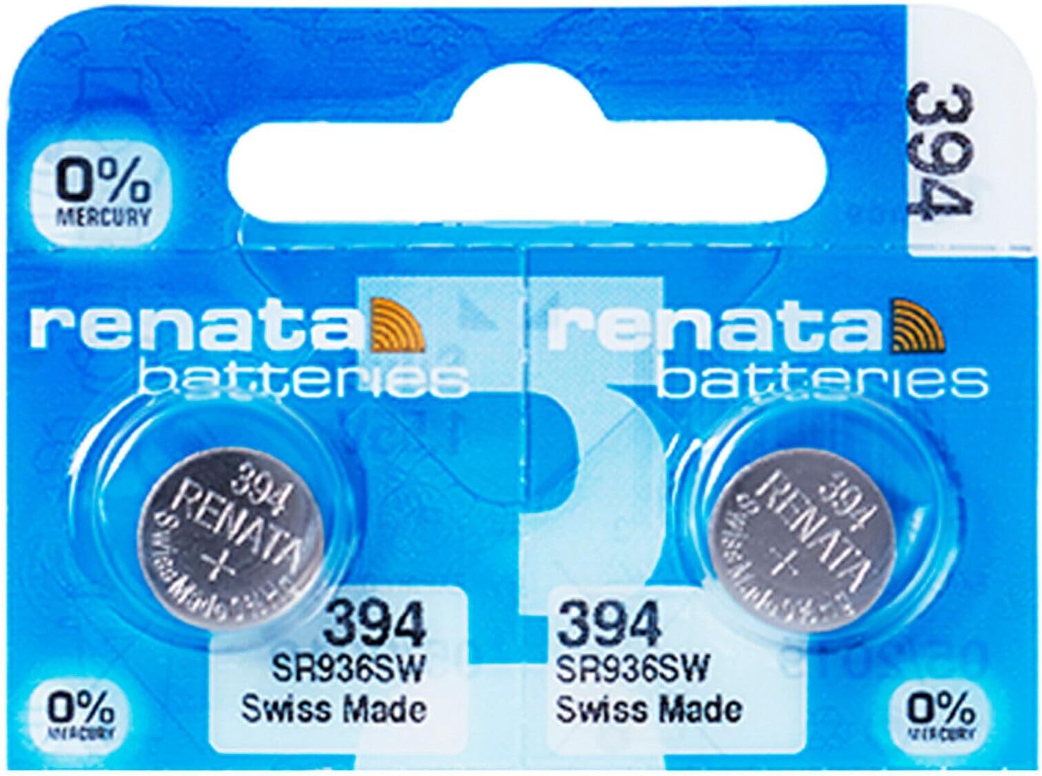 2 X Renata Button Cell Silver-Oxide Battery 394
