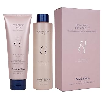 Noodle & Boo New Mama Skin Care and Recovery Kit - Perfecting Creme, Postpartum Oil - 4th Trimester, 11.8 fl. oz.