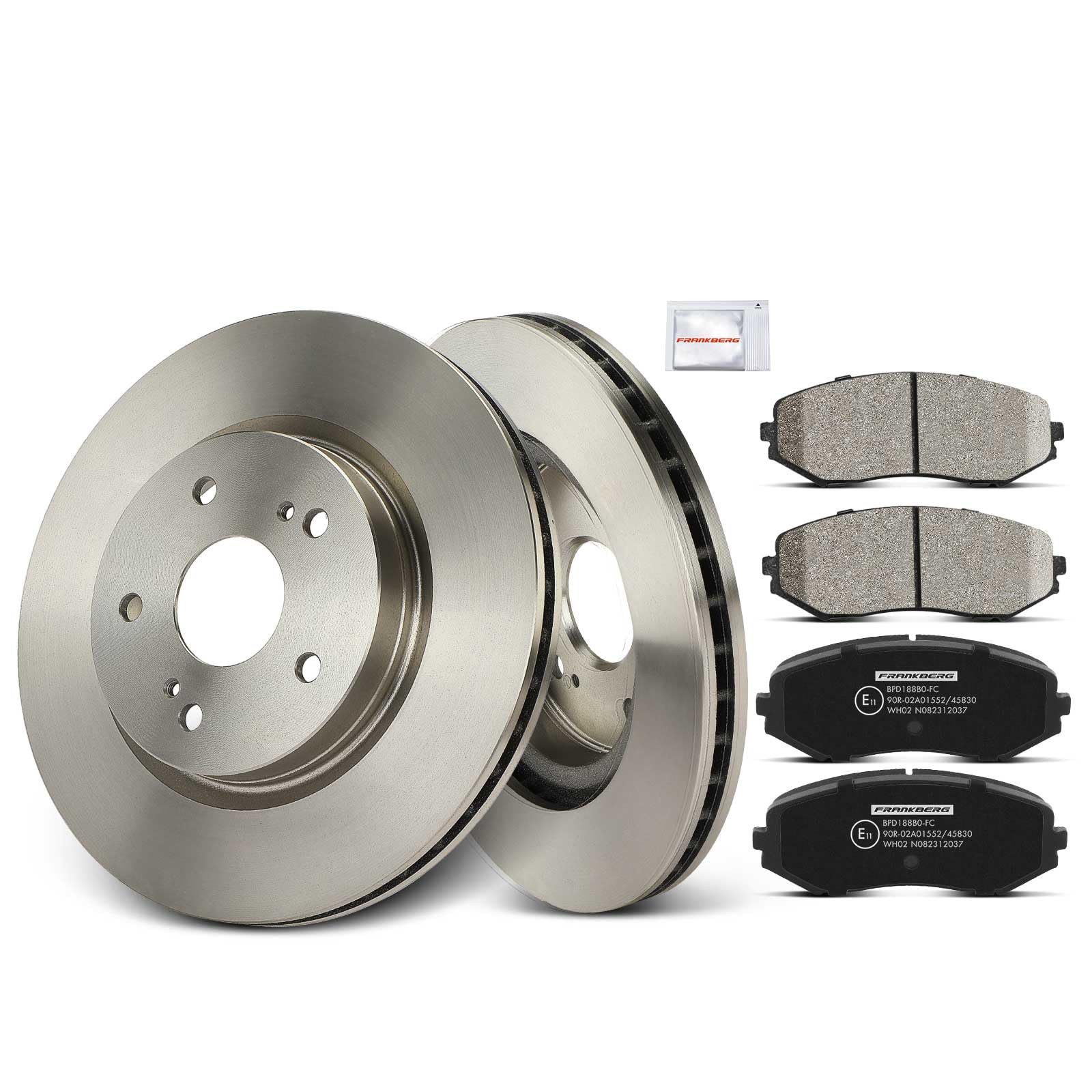 Frankberg 2 disques de frein + 4 plaquettes de frein | GJYB3323ZB, G2YD3323Z; Compatible avec: