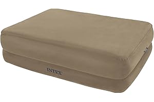 Intex Queen Comfort Raised Ground Cloth Airbed Set