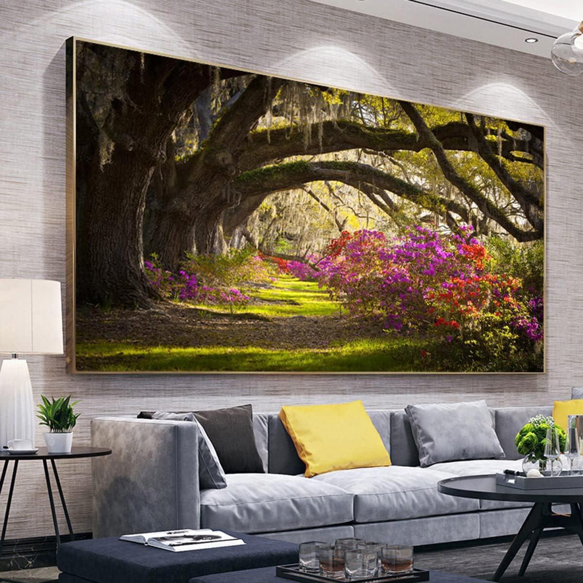 Instarry 5D Diamond Painting Kits for Adults Large Size Woods Scenery Crystal Cross Stitch Living Room Kitchen Wall Decor 39.4x19.7 inch