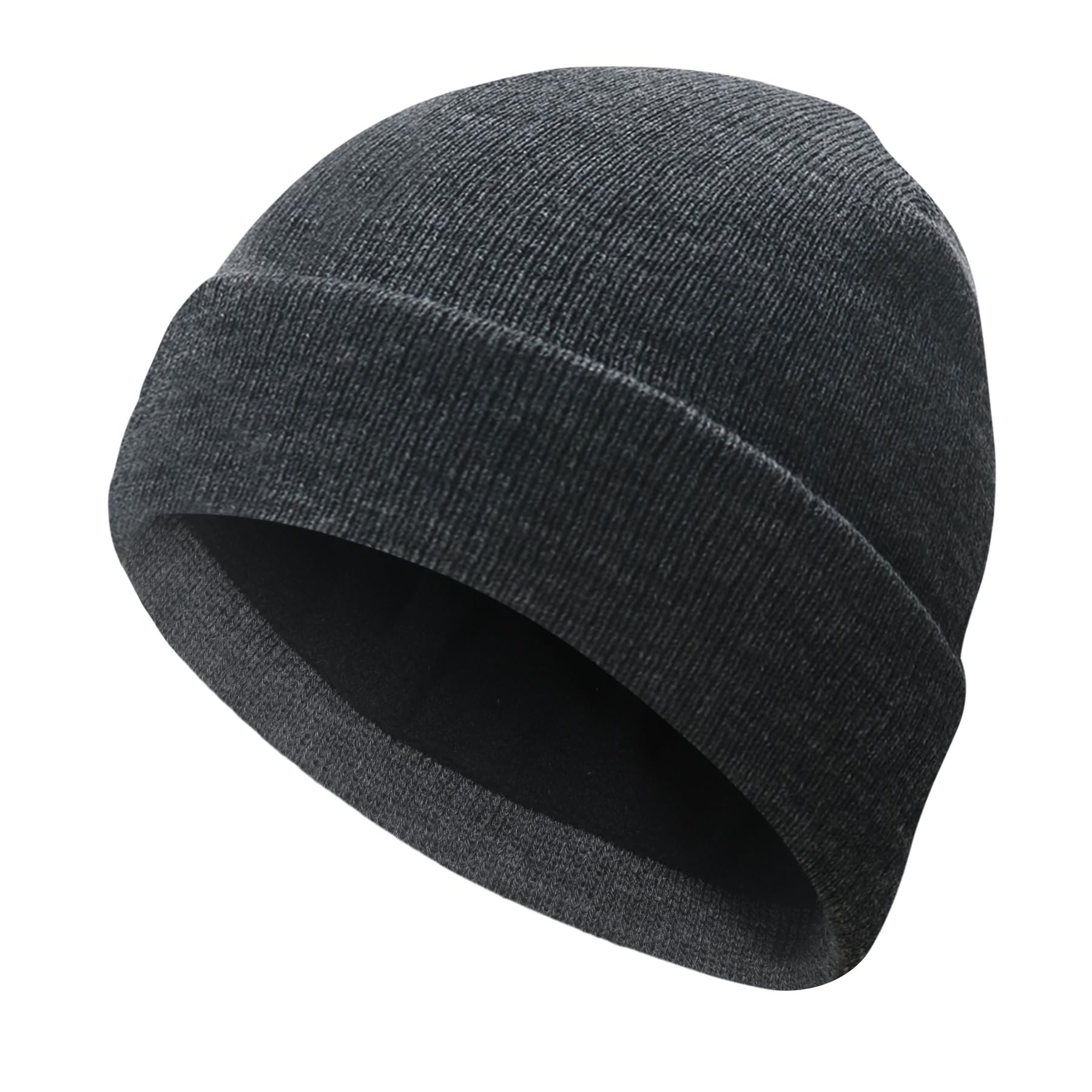 PFFY Beanie for Men Women Unisex Knit Cuffed Plain Winter Thick Lined Beanies Hats