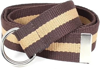 BC Belts Canvas Web Belt for Men & Women - 1.25 Adjustable D-Ring Buckle