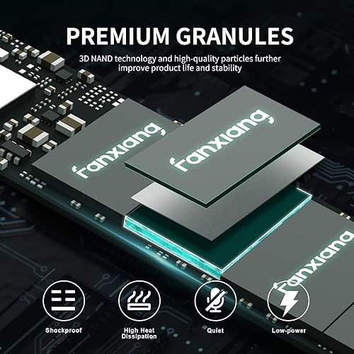 Miniatura 3 de S500 Pro 512GB NVMe SSD M.2 PCIe Gen3x4 2280 Unidad interna de estado sólido, caché SLC 3D NAND TLC, hasta 3200 MBs, compatible con computadoras